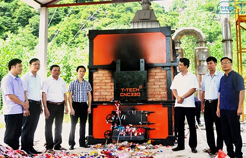 Xây dựng Mô hình Xử lý rác thải Nông thôn bằng Lò đốt rác thải sinh hoạt CNC-330A T-TECH